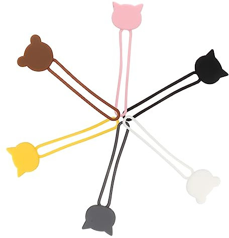 KOMBIUDA 6 Stück Cartoon Tier Kabelbinder Kabelhalter für Effektive Kabelorganisation für Zuhause Schule Büro Stilvolles Design Vollflächiger Schutz für Ihre Kabel