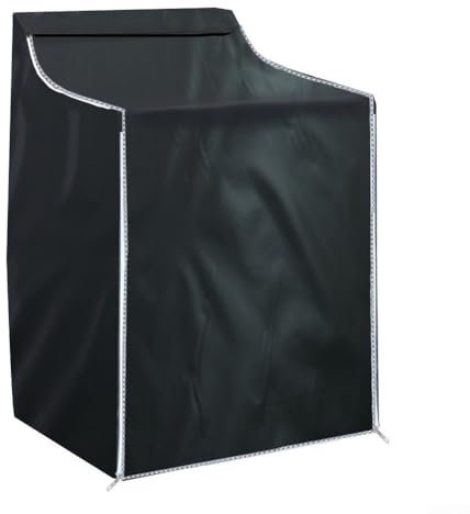 Funda protectora para lavadora, blindaje resistente a la intemperie para modelos de carga frontal y carga superior (negro)
