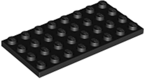 LEGO Plate Building Base 4 x 8, Part 3035 (Black, 2, Bricks)