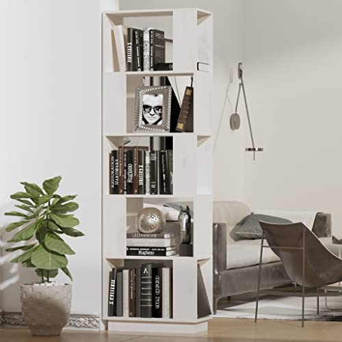 KTHLBRH Massivholz Bücherregal aus Kiefer mit offener Regalfläche als Raumteiler und Stauraum für Bücher, Zeitschriften und Deko