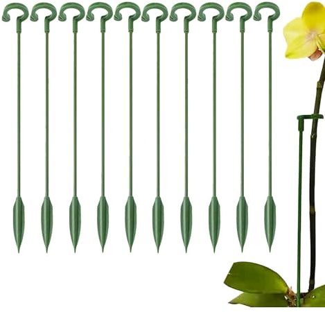 RynoPulse 10 x Pflanzenstützstäbe, Pfingstrosenstützen, Gartenstäbe für Pflanzen, für Blumen, Orchideen, Tomaten, Pfingstrosen, Lilien, Gladiolen, Phalaenopsis