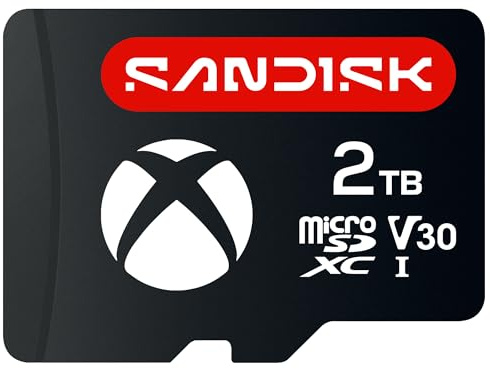 SANDISK Carte microSD pour ROG Xbox Ally (X), 2 to, Officiellement sous Licence Xbox (Vitesses de Lecture allant Jusqu’à 200 Mo/s, Vitesses d’écriture allant Jusqu’à 140 Mo/s)