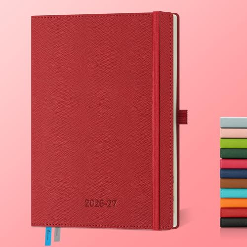 IN-LUXPRO Kalender 2026 2027 Wochenplaner Horizontal PU-Hartschale