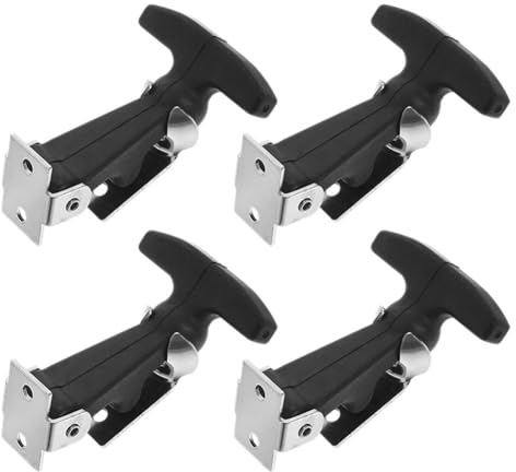 Gettimore Stainless Steel Tension Lock Hood Holder with Elastic Pull Lock Tool Box and Agricultural Machinery, 4-Pack