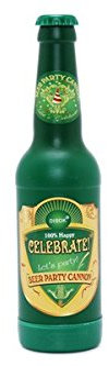 Disok Vergoldete Konfettikanone in Form einer Bierflasche, mehrfarbig (9163)