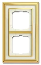 Busch-Jaeger Rahmen 2-Fach 1722-838 ms/pol Elfenbein/ws Busch-Dynasty Abdeckrahmen 4011395218853