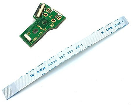 Beracah USB Charging Port Socket Board with Flex Ribbon Cable for PS4 Pro Controller Board JDS-040