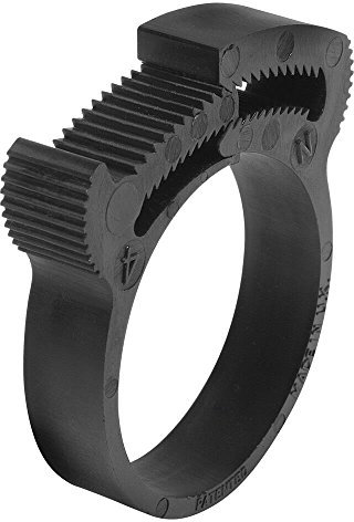 ajile Doppel Greifende Kunststoff Schlauchschellen SCHWARZ Rohrschelle für Kabel, Leitungen, Schläuche und Rohre Durchmesser 32 bis 34,8-10 Stck. – QHC132x10-FBA