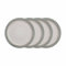 Denby - Elements Light Grey Dinner Plates Set of 4 - Dishwasher Microwave Safe Crockery 26.5cm - Pale Grey, White Ceramic Stoneware Tableware - Chip & Crack Resistant Large Plates