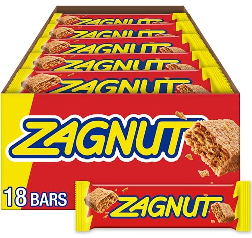 ZAGNUT Crunchy Peanut Butter with Toasted Coconut Candy, Bulk Candy, 1.51 oz Bar (18 Count)