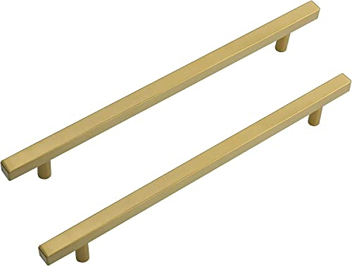 LONTAN 15 Pack Gold Cupboard Handles 224mm Gold Kitchen Handles Cabinet Hardware Drawer Pulls Kitchen Cupboard Furniture Stainless Steel