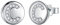 J.Endéar Ohrringe Buchstabe C für Damen Mädchen Silber 925 Hypoallergene Kleine Ohrstecker Zirkonia Schmuck 8mm Geschenk für Kinder