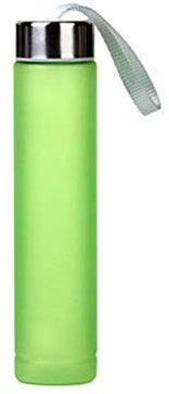BRAVOLUNE Flasche 280ml bewegliche Water Clear Mode H2o Drucken Sport Flasche Fruchtsaft-Wasser-Schale mit Aufbewahrungstasche Grün