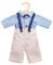 Heless 1021 - Bekleidungs-Set für Puppen im Design von Bräutigam Franz, 2 teilig mit Hose und Hemd, Größe 28 - 35 cm, für eine rauschende Puppenhochzeit