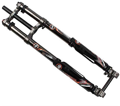 SLRMKK Forcella Ammortizzata per Bici, Forcella Anteriore Universale per Mountain Bike da 26-29 Pollici, Forcella Anteriore per Bicicletta Corsa 203 mm (8 Pollici)/Tubo Verticale 28,6 mm/Cambio a