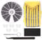 Eyeglasses Repair Kit, HKIDEE Sunglasses Repair Kit with 6 Pcs Precision Magnetic Screwdriver and Eyeglass Screws for Glasses, Sunglass, Watch Clock Spectacle and Other Small Electronics Repair