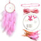 Handgefertigt Dreamcatcher,Spitze Traumfänger,Handgefertigt Spitze Traumfänger,Makramee Wandbehang Ornament,Boho Traumfänger, für Car Hochzeit Home Schlafzimmer Wohnzimmer Dekoration (Rosa)