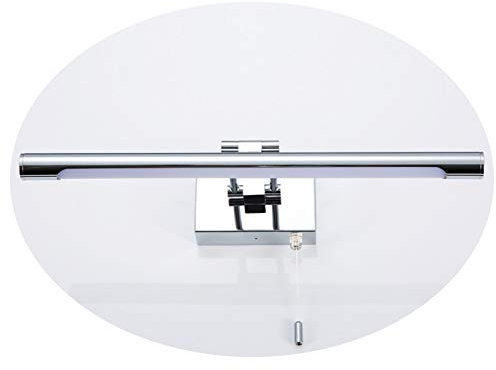 ACMHNC LED Badezimmer Spiegelleuchte Mit Schalter, Modern Chrom Spiegellampe Bad Spiegel Beleuchtung, 4000K Badlampe Schminktisch Schminklicht 240 ° Drehbar IP44 Wandlampe Badezimmerlampe,60cm/9w
