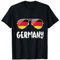 Fußball Deutschland Fan Trikot Sonnenbrille Flagge Deutschland T-Shirt
