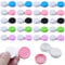 Jinlaili 20PCS Colorful Travel Contact Lens Cases with L and R Caps, Mini Contact Lens Travel Kit Case, Portable Mini Box Container Contact Lens Holder, Contact Lens Soaking Storage Case