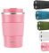 Artlive Coffee Cup Reusable, Insulated & Double Wall Travel Mug - Travel Cup Thermal Stainless Steel Eco-Friendly with Screw Lid - Hot & Cold Coffee Mug (PinkGrip, 380 ml)