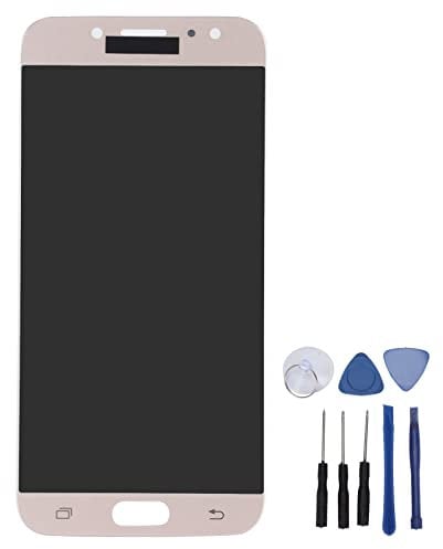 Goshyda Remplacement D'écran pour Galaxy J730, J7 2017, J7 Pro, Assemblage de Numériseur Tactile D'écran D'affichage LCD avec Outils de Maintenance(Or)