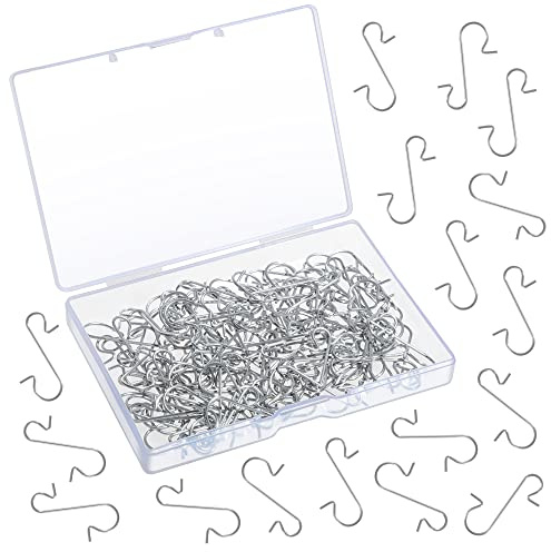 Kieswan 120 Stück Kugelaufhänger S Haken Silber, Weihnachtskugeln Aufhänger Klein Christbaumhaken Metall Deko-Anhänger für Christbaumkugel Weihnachtsbaumschmuck