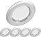 YanFeiYit LED Einbaustrahler rund - Chrom 3 Watt 230V dimmbar – Ø 55-60mm Lochmaß – Einbau-Spot Decken-Strahler Deckeneinbaustrahler Deckenspot Deckeneinbauleuchte (5er Set - Neutralweiß)