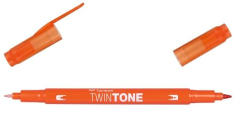 TWINTONE-76 Marker mit Doppelspitze, Farbe carrot orange