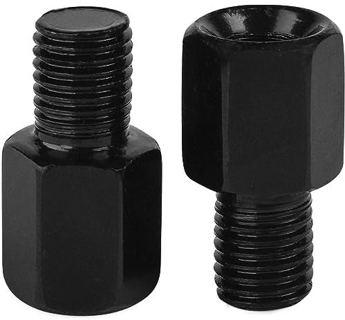 AUTOZOCO Adaptadores de rosca de espejo para motocicleta M10-M10, Convertidor de rosca M10 a M10 para retrovisores, Conector espejo M10 a M10, Rosca a la izquierda, M10 Macho a M10 Hembra, 2 uds