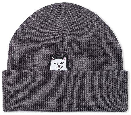 RIPNDIP Lord Nermal Waffelstrickmütze (Anthrazit), Dunkelgrau, Einheitsgr��e