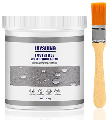 Eurtes Transparenter Wasserdichter Beschichtungsmittel, 300g Invisible Waterproof Agent, Dichtmasse Wasserdicht, Isolier-Dichtstoff-Emulsion für Badezimmer, Toilette, Fliesen, Wände, Dach