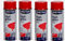 Générique Lot de 4 Bombes ROUGE BRILLANT - 400ml - Bombe Peinture Aérosol - Séchage rapide - 976