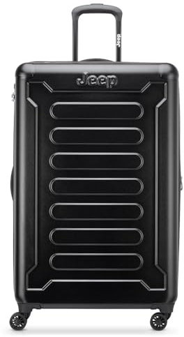 JH004C Valise Rigide Noir 80 x 50 x 33 cm 109 l, Noir, XXL, Housse de Transport/Upright