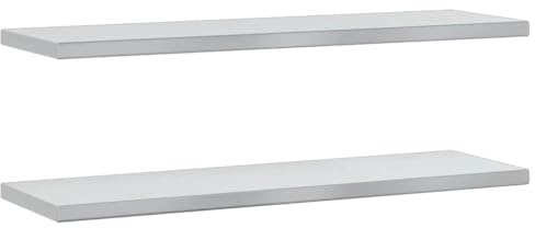 vidaXL Wandregale 2 STK. 100x30 cm Silbern Edelstahl