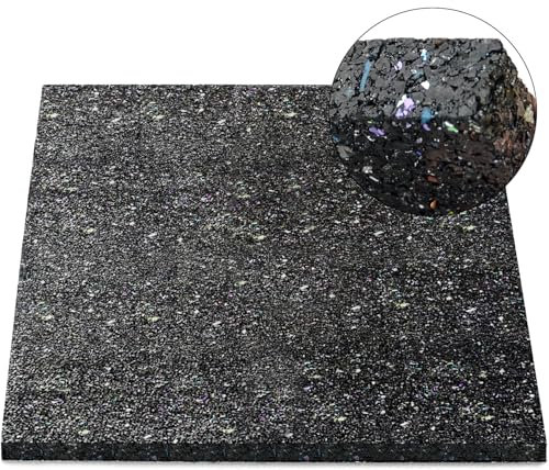 Hochwertige Antivibrationsmatte 60 x 60 x 2 cm für Waschmaschine Trockner, rutschfest, reißfest und strapzierfähig, schwarz