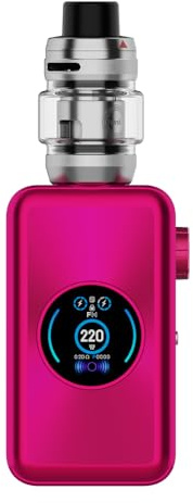 Vapo'resso GEN MAX Kit 220 W Vape Batería 18650 duales (no incluidas) iTank T Atomizador 6 ml Compatible con bobina GTi 0,2/0,4 ohm Cigarrillo electrónico DTL Original (Rosa Fuerte) - No Nicotine