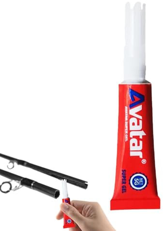 Aznever Waterproof Super Glue For Fishing | 0.1oz Strong Bonding Fishing Replacement Parts Glue - Strong Bonding Waterproof Fishing Rod Tip Glue, Ice Fishing Rod Glue