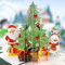 Hierein Weihnachtskarte, Bunter Weihnachtsbaum Pop Up Karte mit Umschlag, Weihnachtsmann und Schneemann Weihnachtskarte 3D für Frauen Mann Kinder Mädchen, Merry Christmas Weihnachten Geschenk