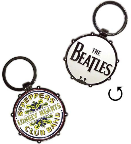 Rock Off officially licensed products The Beatles Drop T Sgt Pepper Drum Double-Sided Keychain Size One Size