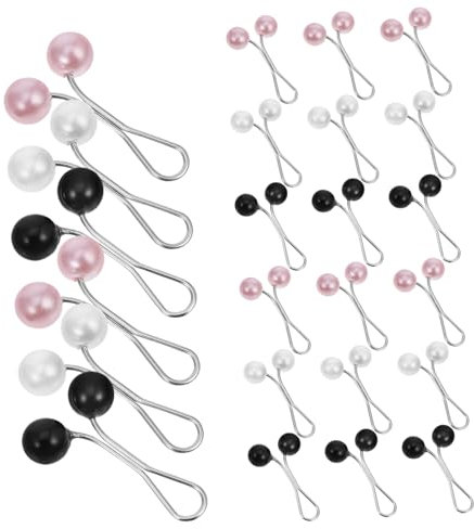 HAPINARY 24stücke Teiliges Hijab Pins Mit Bunten Perlen U-förmige Schalclips Für Frauen Vielseitige Sicherheitsnadeln Für Kopftücher Pullover Und Muslimische Hijab-Befestigung Modische Schm