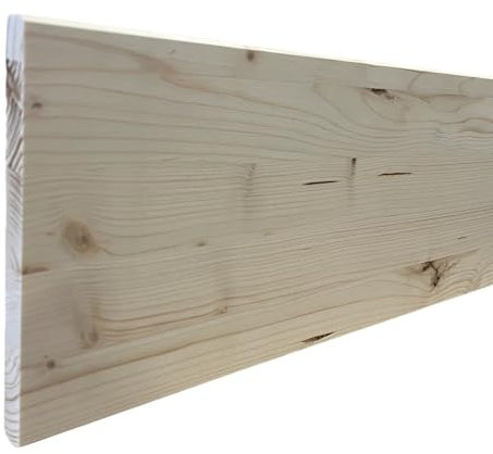 Leimholzplatte 18mm Massivholzplatte Fichte Regal Brett ZUSCHNITT auf Maß (80cm x 20cm 18mm)