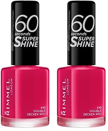 Rimmel 60 Seconds Super Shine Nail Polish, 8ml (Pack of 2)