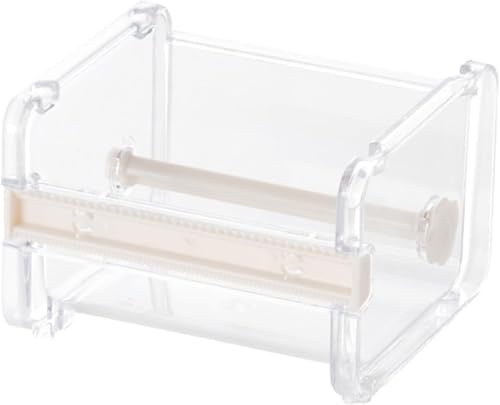 1 x transparenter sichtbarer Washi-Verpackungsbandabroller, Rollband-Halter, Organizer, Schreibtisch-Büro-Klebebandhalter, DIY-Aufkleber, Rollenbandschneider, Aufbewahrung, Klebeband, Schneiden, Büro-