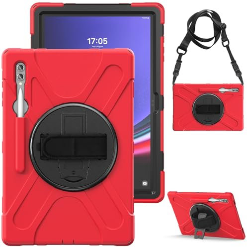 Custodie per tablet Custodia compatibile con Samsung Galaxy Tab S9 Ultra 5G da 14,6 pollici 2023 (SM-X910/X916B/X918U), custodia robusta e antiurto con protezione dalle cadute, con portapenne, tracoll