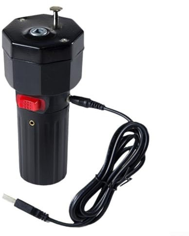 MeevrgR Tragbarer Grillmotor – 14,5 x 6,3 cm elektrischer Drehspieß-Motor – geringer Stromverbrauch, hitzebeständig für Kochen im Freien & Camping