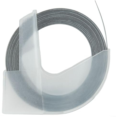 Label Maker Prägeband für Motex, 6 mm x 3 m, kompatibel mit mehreren Modellen, professioneller Büro-Etiketten-Organizer (schwarz)