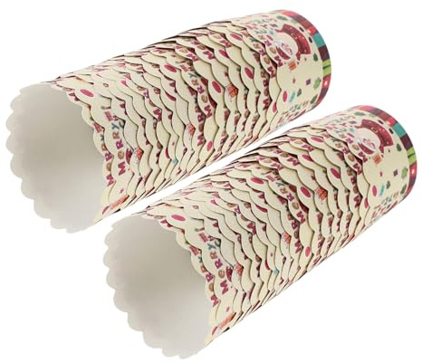 EPIGEIST 100 Stück Teiliges Muffinförmchen Weihnachts Muffin Papierförmchen Backförmchen Cupcake Liner Bunte Cake Wrappers Für Kuchen Dekoration Party Backzubehör