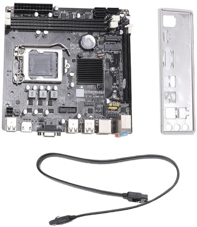 Yanmis Carte Mère de Jeu H81, Carte Principale LGA1150 Mini ITX Double Canal DDR3 M.2 NVMe SATA 6 GB/s PCI EX16, Prise en Charge de Core I3/i5/i7