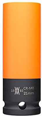 Douilles de serrage pour jantes alu 21 mm | WIESEMANN 80317 | pour visseuse à percussion | n'abîme pas les boulons | douille à choc | 0,5